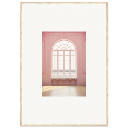 Arched window with pink paneling and iron railings from Ether Balcon Evolvement special edition art™