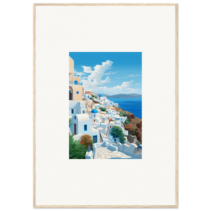 Framed Santorini photo perfect for Sunday Stahl’s special edition art™ collection