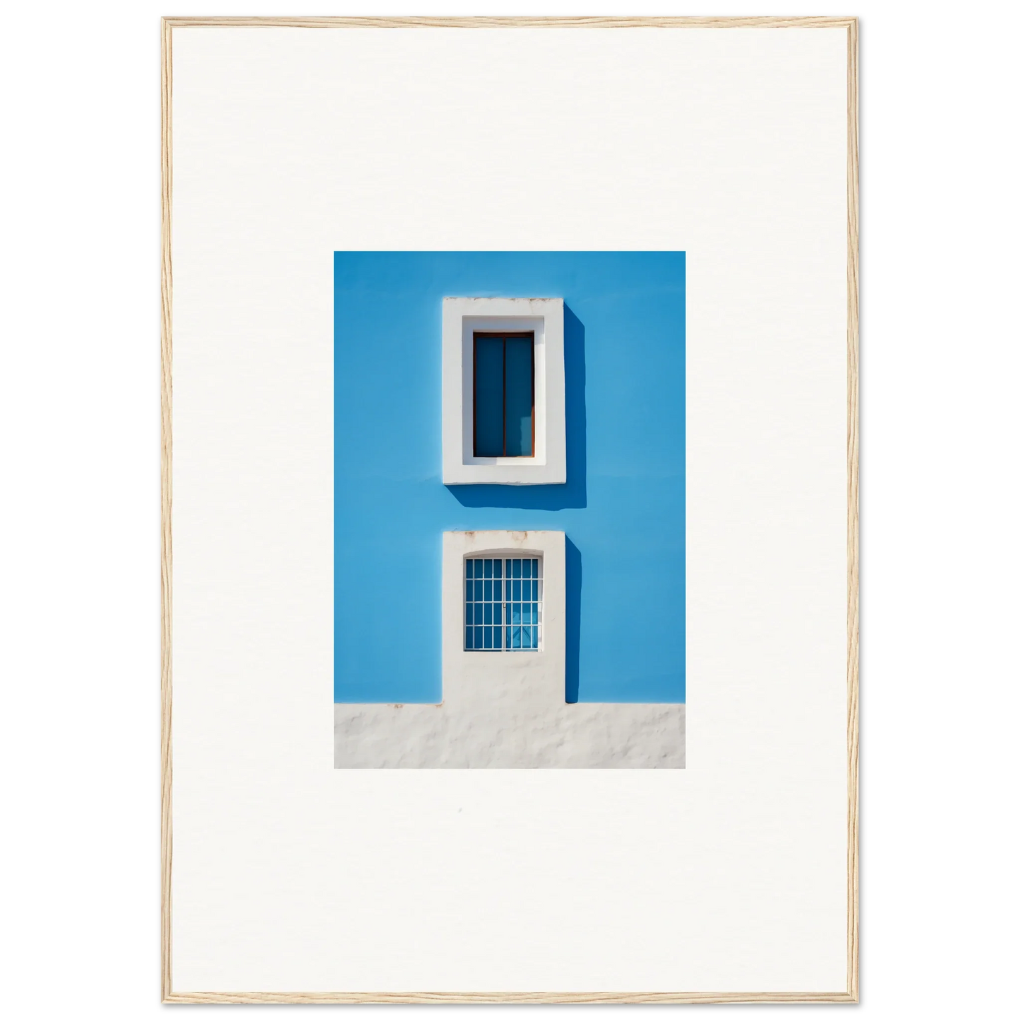 Blue wall with two white-framed openings in Isles Encompassed Vista special edition art™