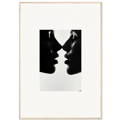 Silhouetted profiles in Whispers Kiss Universes special edition art™ for premium framed wall