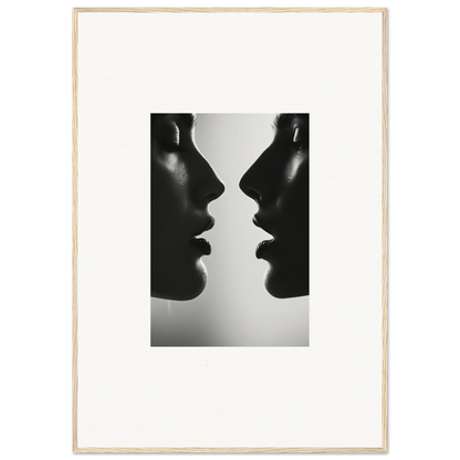 Two silhouetted profiles in black and white from Echo’s Embrace special edition art™