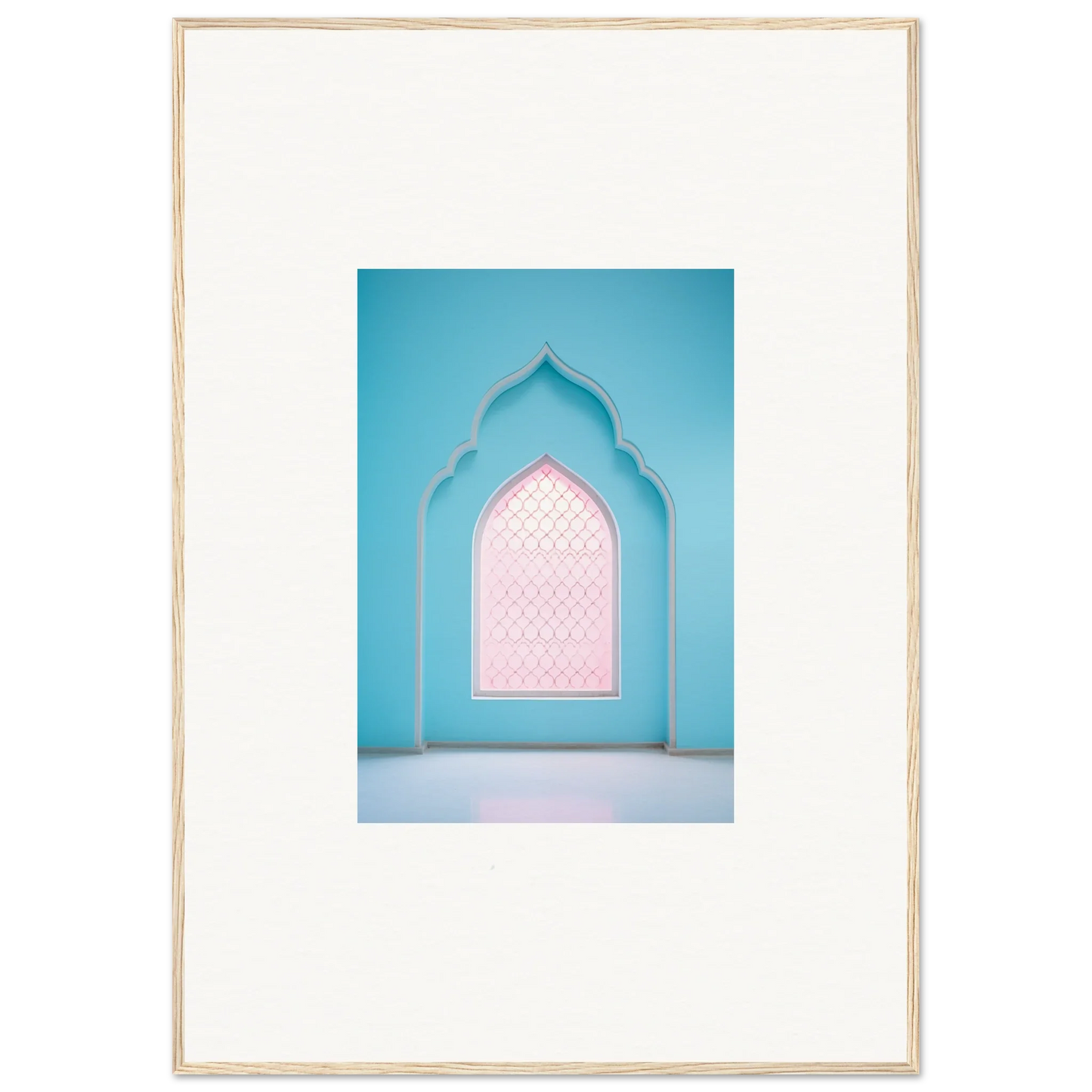 Turquoise archway with pink patterned window in Souls Diffilveres Critfilters design