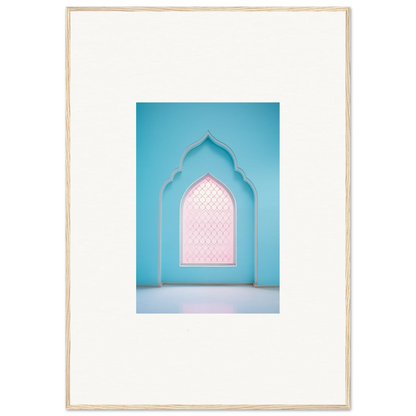 Turquoise archway with pink patterned window in Souls Diffilveres Critfilters design