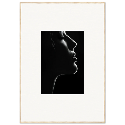 Dramatic black and white silhouette with rim lighting for Velvet Void Sensation art