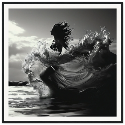 Dramatic black and white ocean wave in Ocean’s Dancer Serenity special edition art™