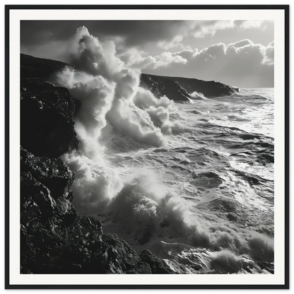 Powerful ocean waves crash on rocky cliffs in Tide’s Tumult Saga special edition art™