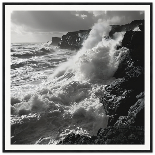 Powerful ocean waves crash against cliffs in Wave’s Untold Trance special edition art™