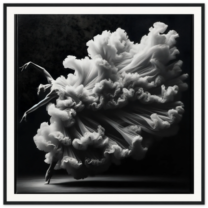 Flowing white fabric billowing in Whirling Mystic Revelry framed posters art