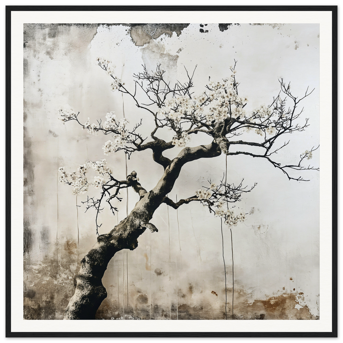 Twisted tree branch with blossoms on a rustic surface from Blossom Yin Reverie special edition