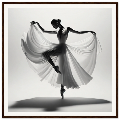 Silhouetted ballerina en pointe showcasing the grace of Ballerina Ethereal Dance