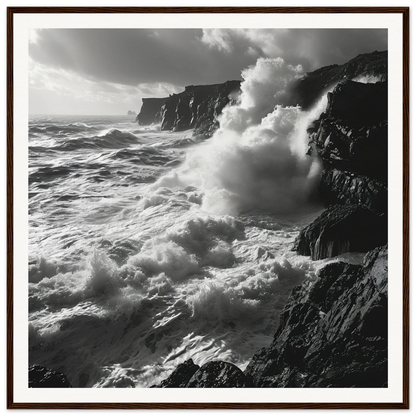 Powerful ocean waves crash on cliffs in Ocean’s Ferocious Waltz special edition art™