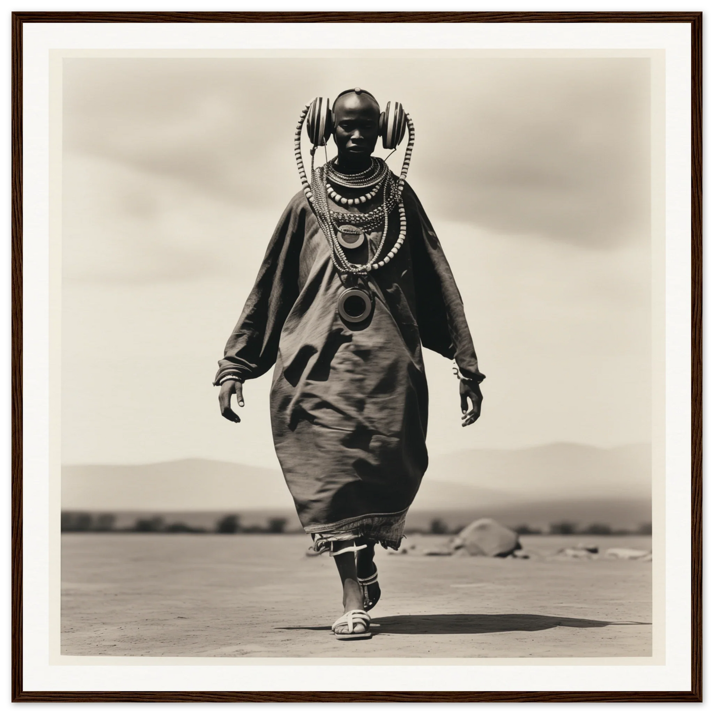 Person in traditional Maasai dress and beaded jewelry from Timeless Tribal Steps