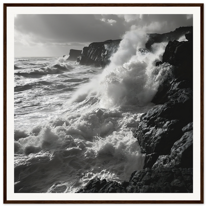 Powerful ocean waves crash against cliffs in Wave’s Untold Trance special edition art™