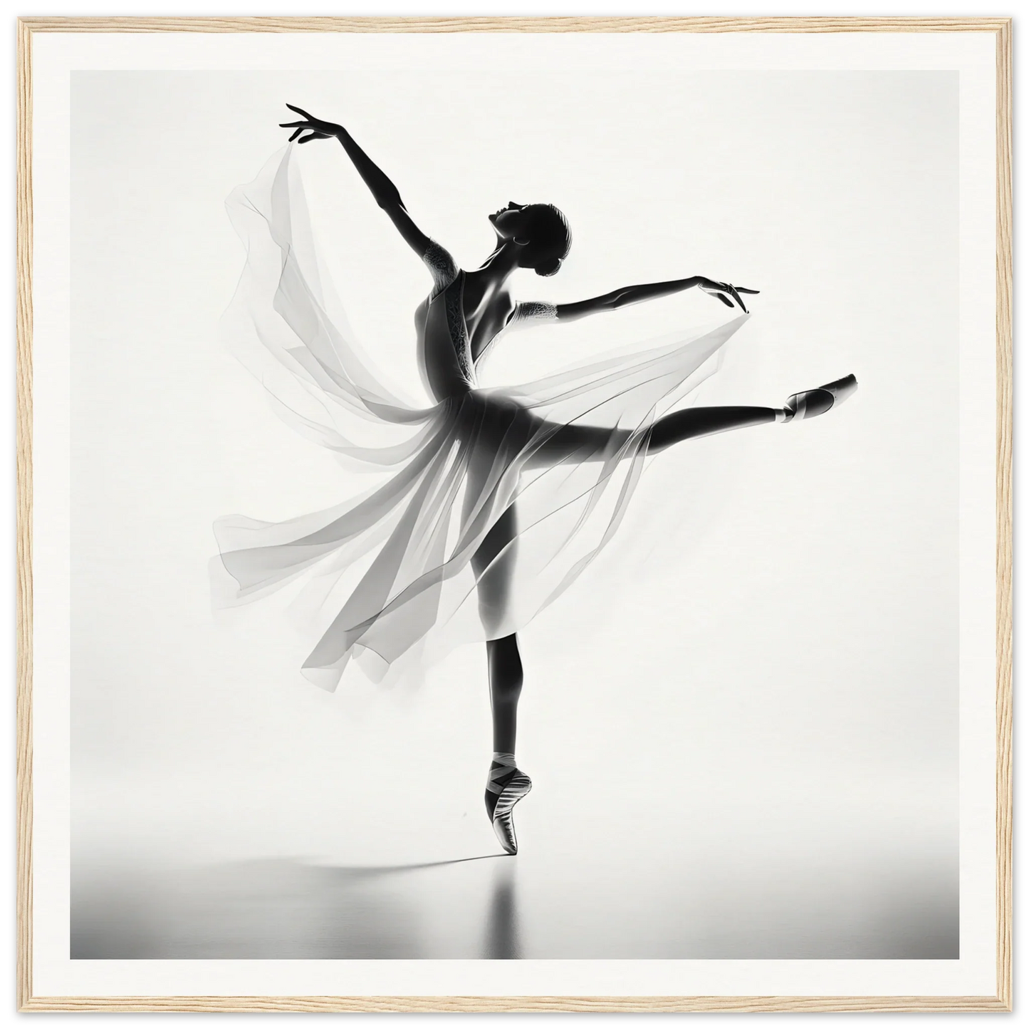 Graceful ballet dancer en pointe in Ethereal Grace’s Whisper special edition art™