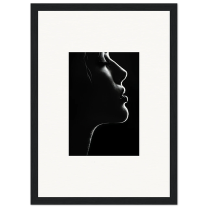 Dramatic black and white silhouette with rim lighting from Velvet Void Sensation art piece