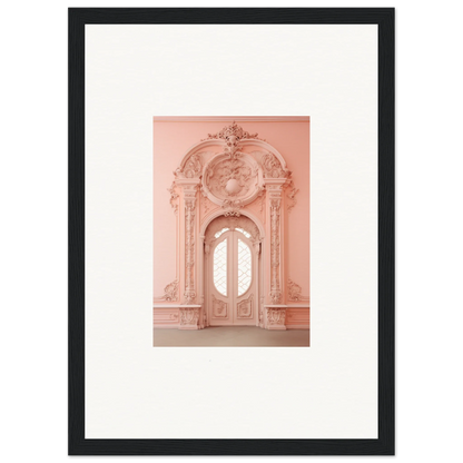 Ornate pink Baroque doorway showcasing the Ether Pendantia Portal for special edition art™