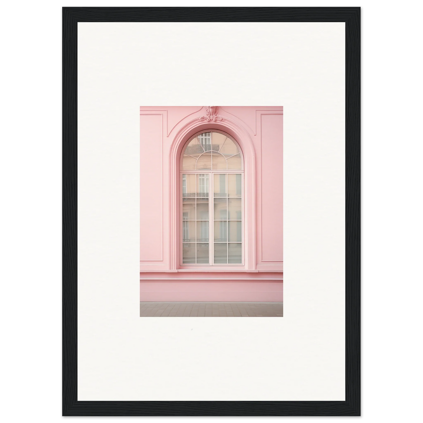 Arched pink window with white panes in Pink Sonata Vibrations special edition art™