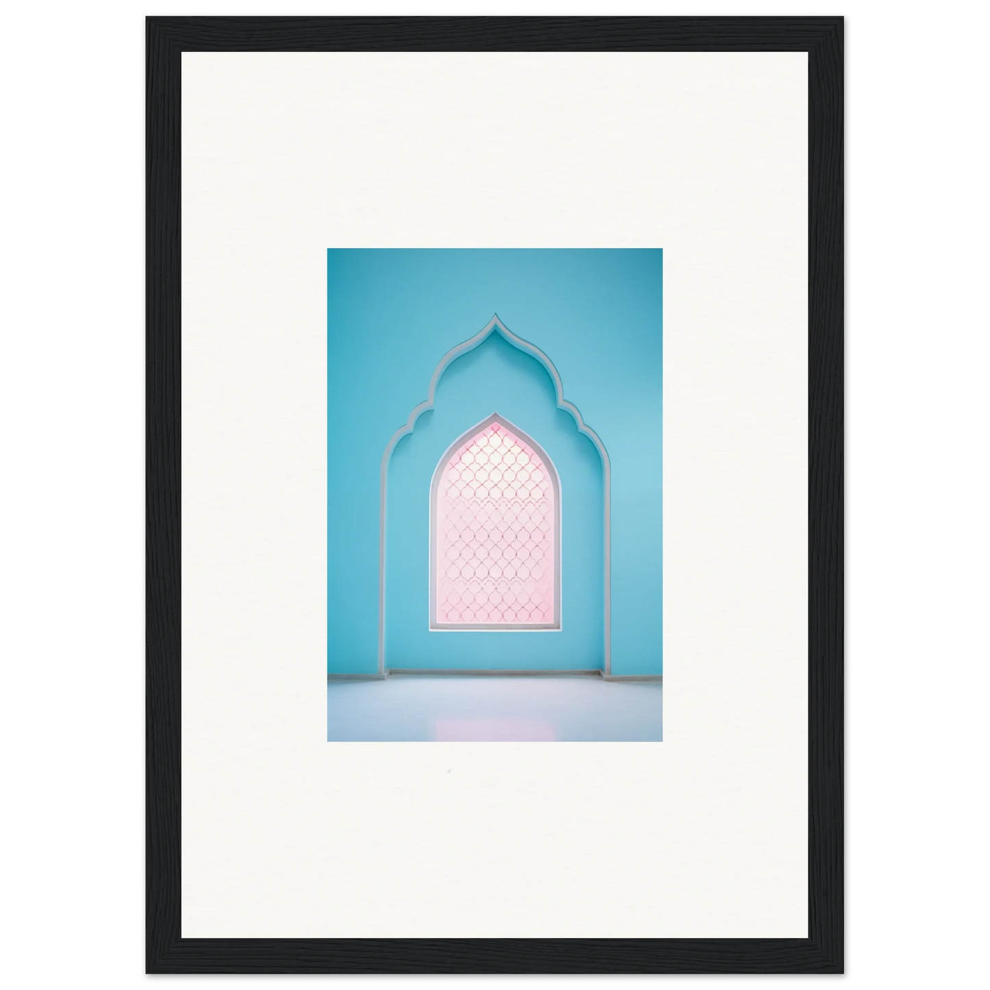 Ornate arched doorway in turquoise and pink for Souls Diffilveres Critfilters special edition art™