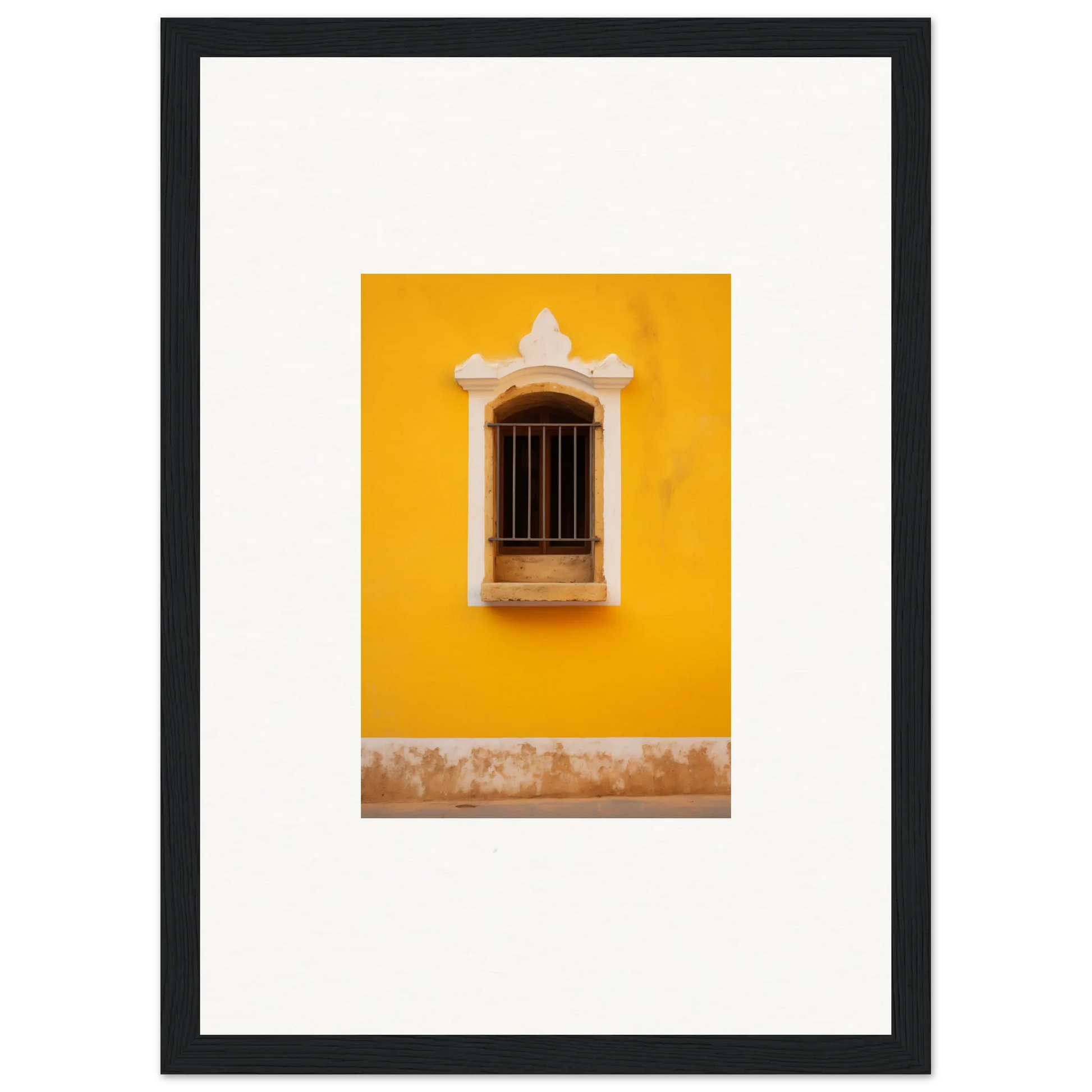 Ornate window with white trim in yellow wall from Daisy Dreamgate Portal special edition art™