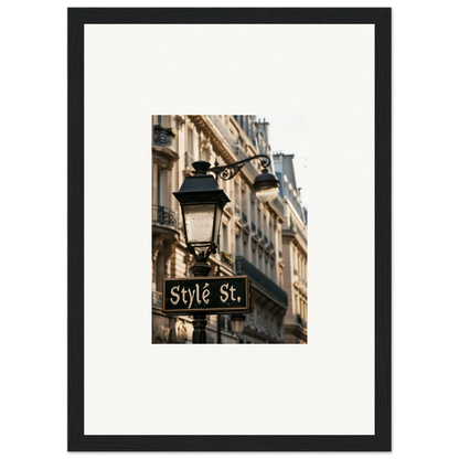 Street lamp with Style St. sign, perfect for room decoration canvas print wall art