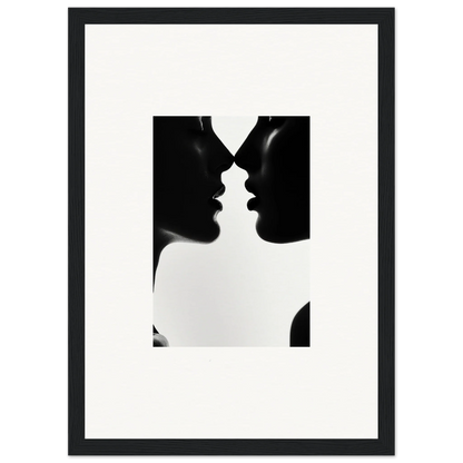 Two silhouettes in a near-kiss, showcasing Shadowed Sédual Symphony art style