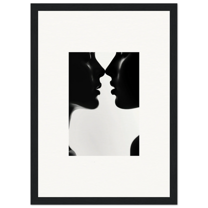 Two silhouetted profiles in mirrored pose for Whispers Shadowdance Serenaa special edition art™