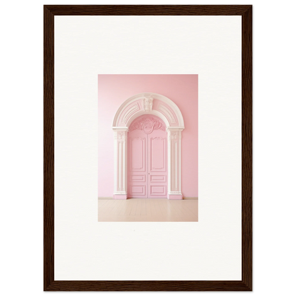 Pink door with white arch, perfect for Portal Fantasies Unfurled framed wall art