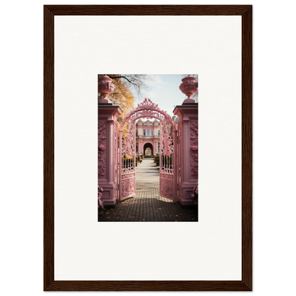 Pink floral archway on a stone pathway in Sugarcotton Visions Gateway special edition art™