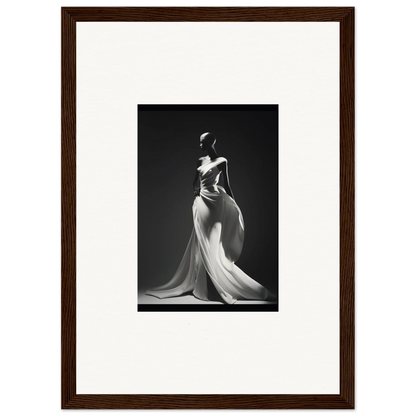 Elegant black and white figure in flowing gown from Gossamer Ivory Whispers special edition art™