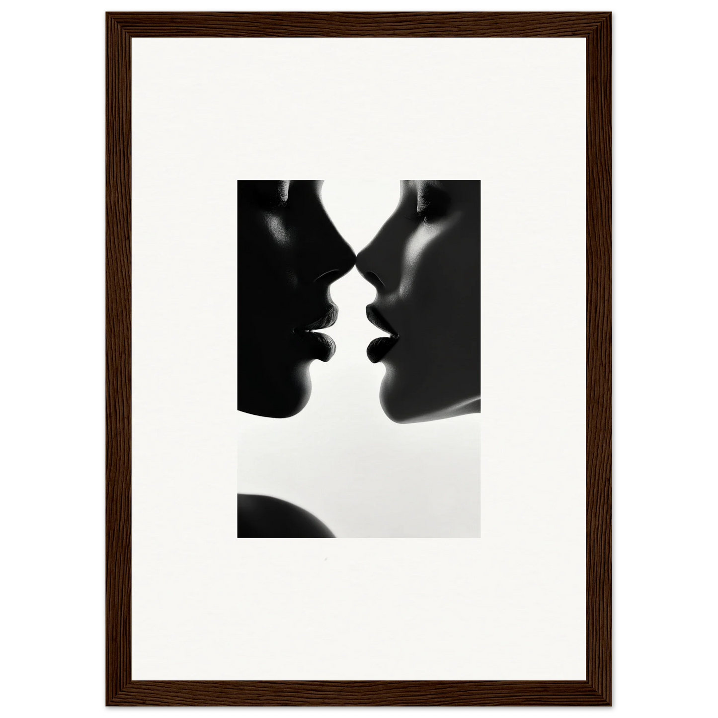 Two silhouettes sharing an intimate moment in a Lattices of Ephemera special edition art™