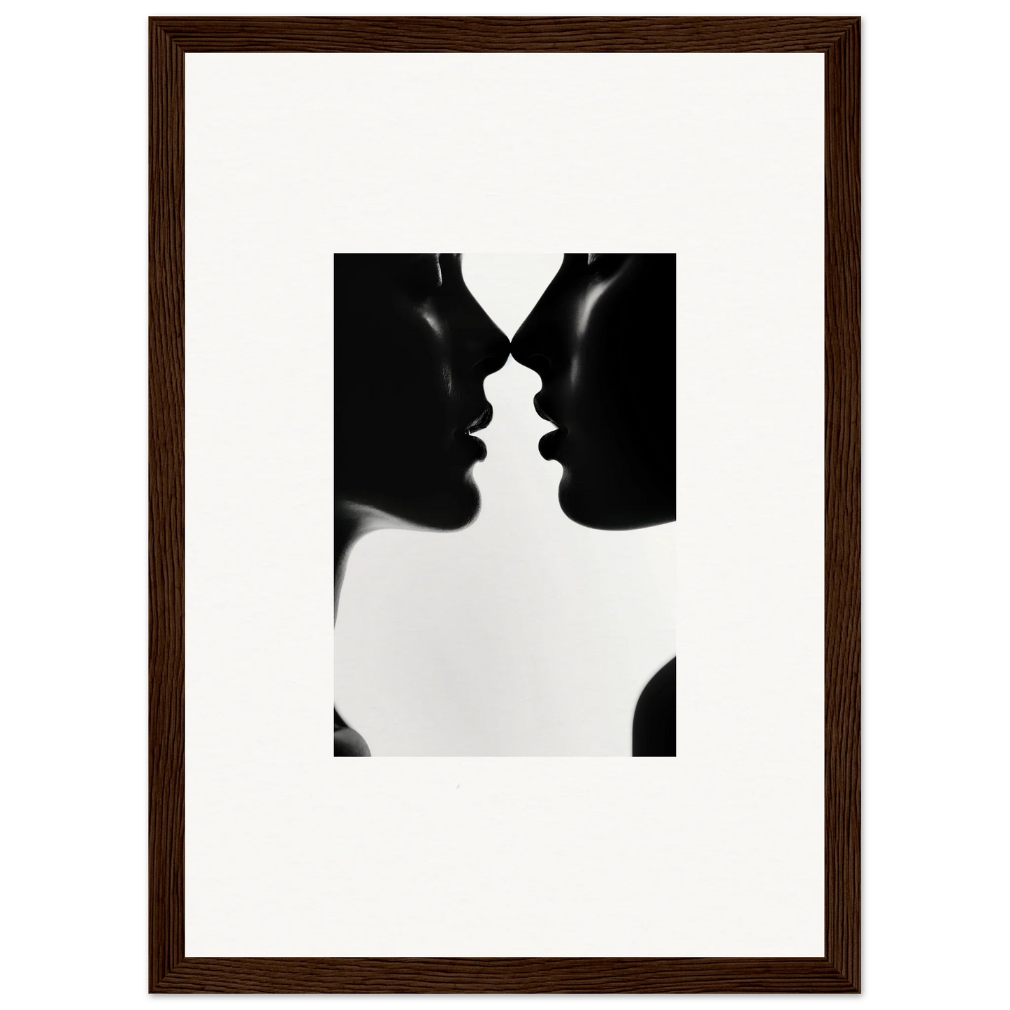 Two silhouetted profiles mirrored in Whispers Shadowdance Serenaa special edition art™