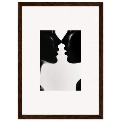 Two silhouetted profiles mirrored in Whispers Shadowdance Serenaa special edition art™