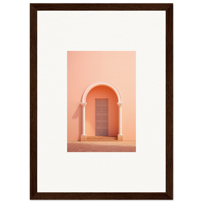 Arched doorway with peach walls and shadows in Psychedelic Arches Discussionale art™