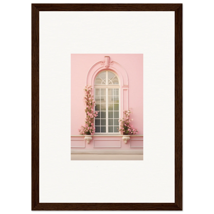 Arched pink window with climbing flowers from Vitalose Rose Sonnet special edition art