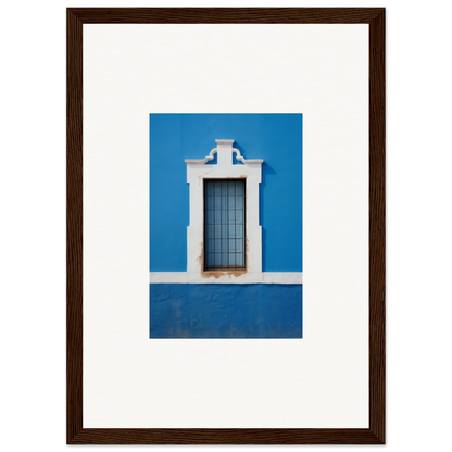 Framed wall art with white trim and blue wall in Liquid Azure Quest special edition