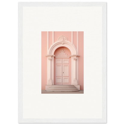 Ornate pink door and columns at Petal Whispers Portal special edition art™