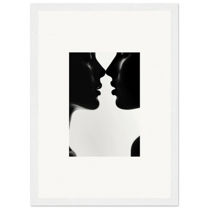 Two silhouetted profiles in mirrored pose from Whispers Shadowdance Serenaa special edition art™