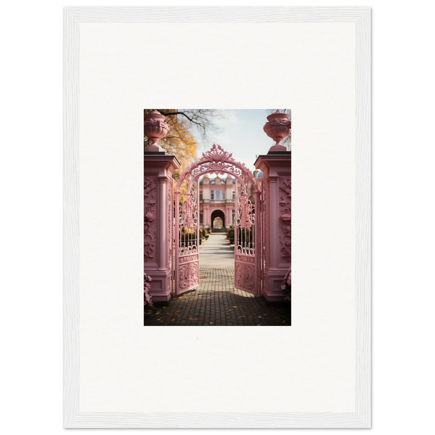 Pink floral archway leading to a garden, part of Sugarcotton Visions Gateway