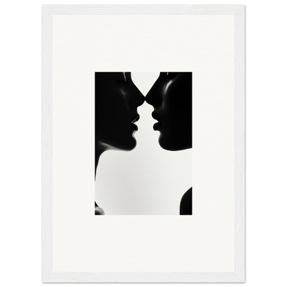 Two silhouetted profiles in a near-kiss for Shadowed Sédual Symphony special edition art™