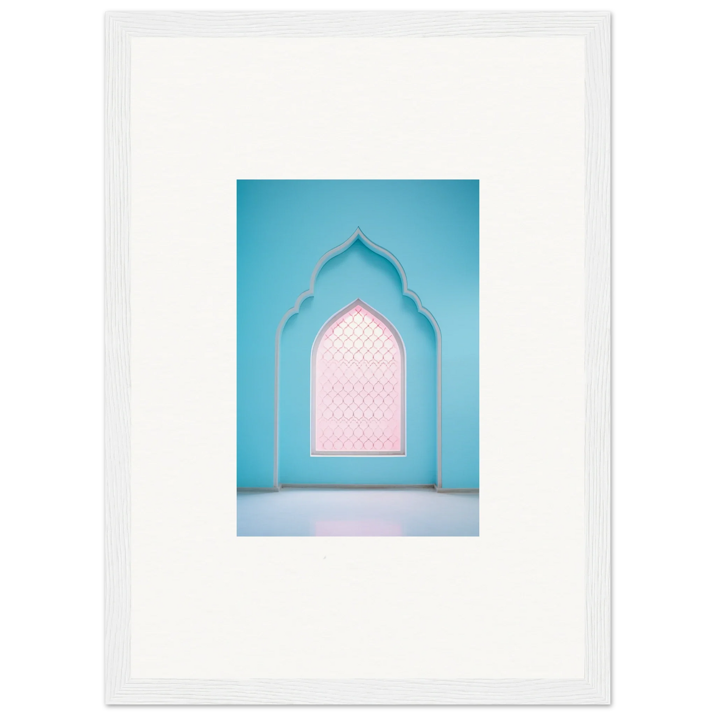 Ornate arched doorway featuring pink panel and turquoise frame from Souls Diffilveres Critfilters