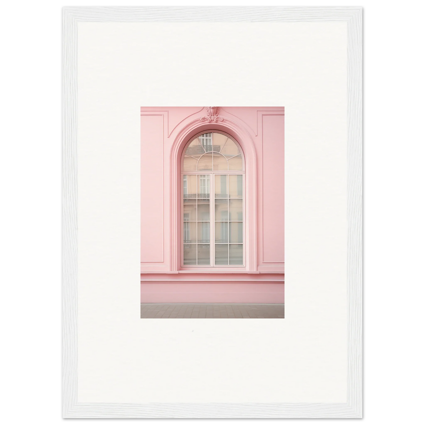 Arched pink window with white panes in Pink Sonata Vibrations special edition art™