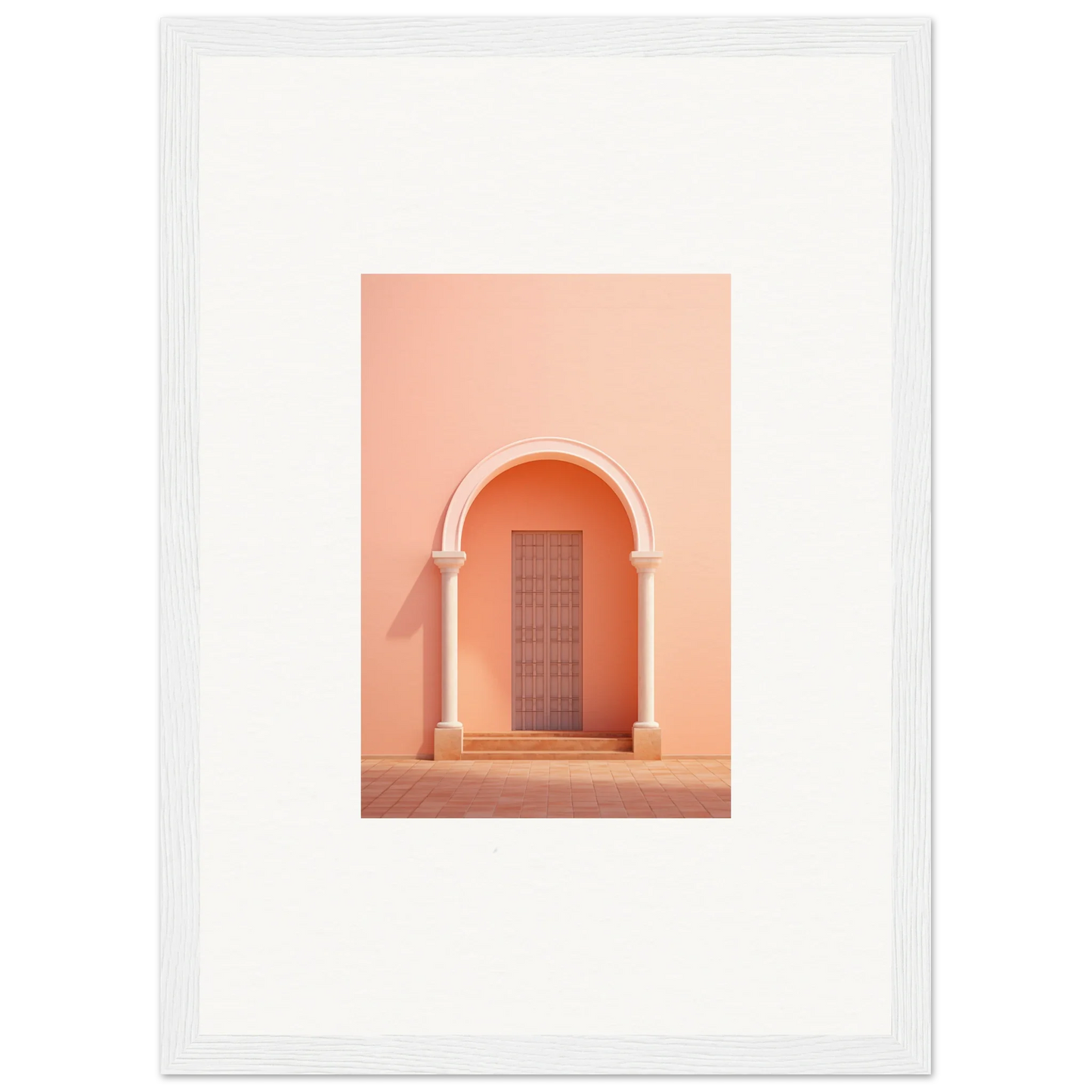 Peach arched doorway with white trim in Psychedelic Arches Discussionale special edition art™