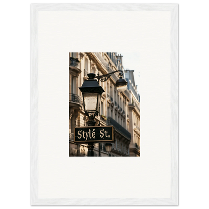 Street lamp with Style St. sign, perfect for room decoration or wall art vibes