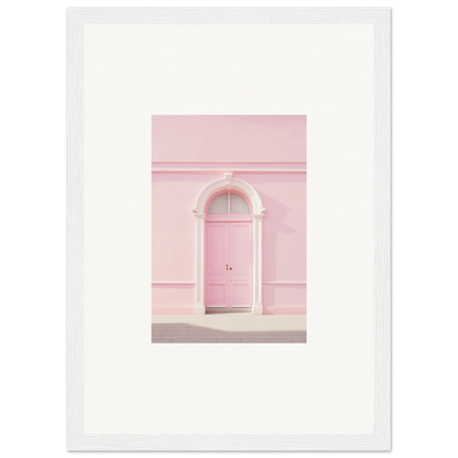 Pink door with white trim in Pearly Baccarat Dream framed wall art special edition