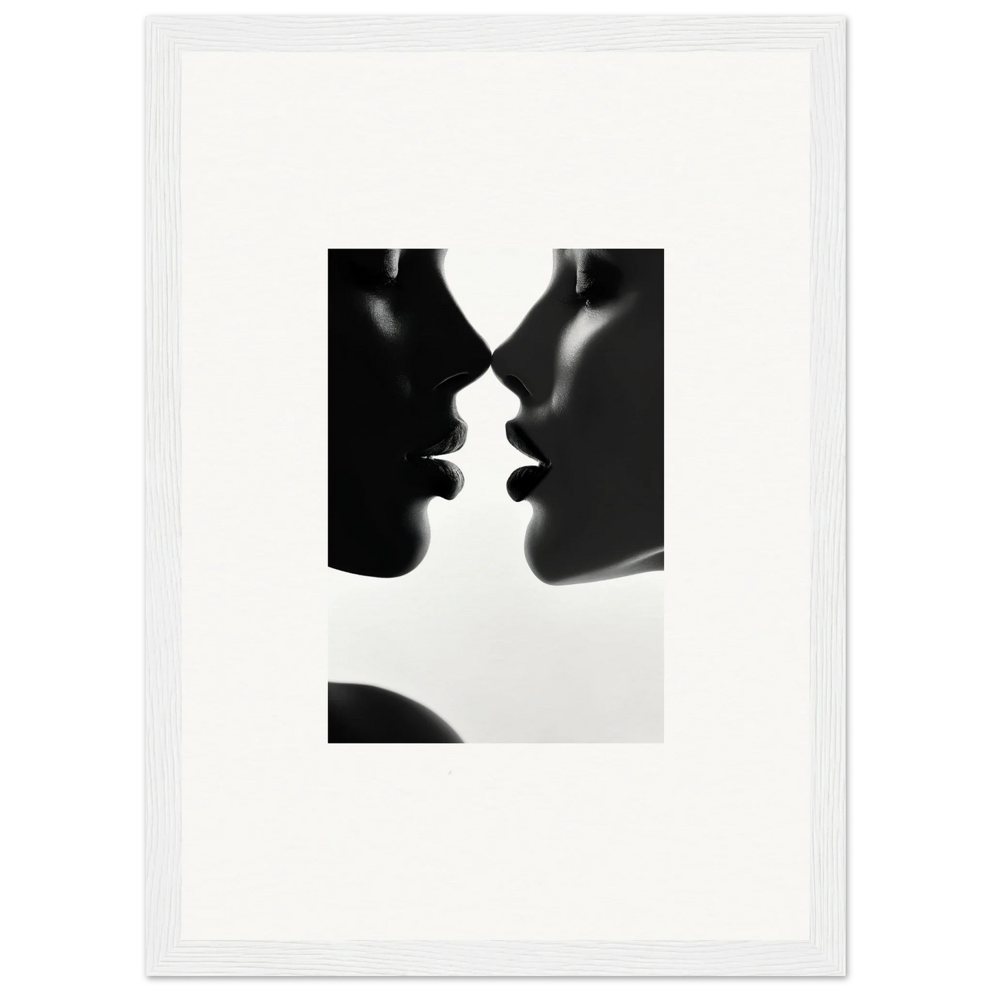 Two silhouetted profiles in an intimate pose from Lattices of Ephemera special edition art™