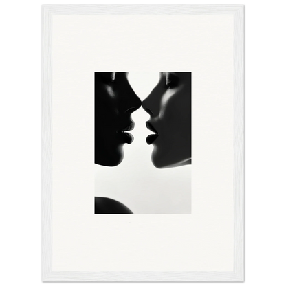 Two silhouetted profiles in an intimate pose from Lattices of Ephemera special edition art™