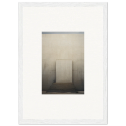 White rectangular doorway in fog, showcasing the Portal Eventide Abstract art