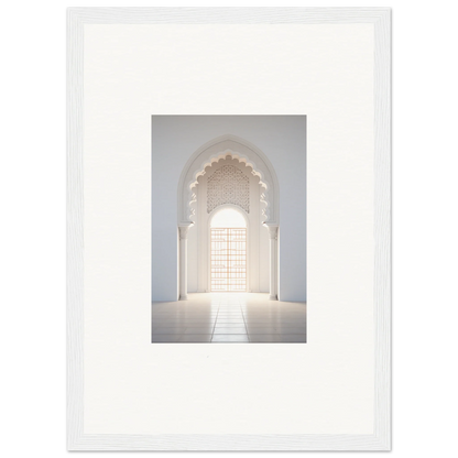 White arched doorway with Moorish details from the Threshold Dreamscapes Portal