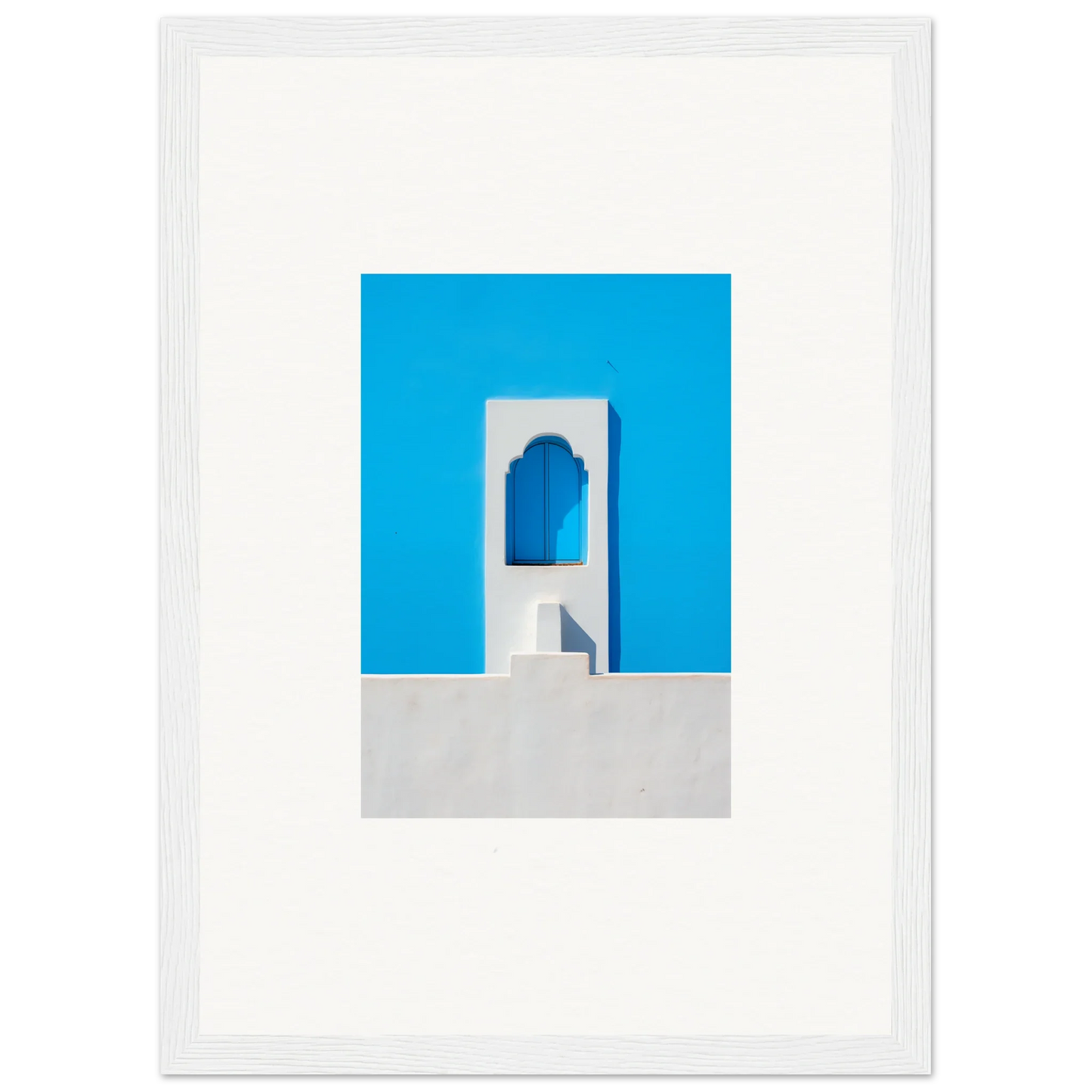 Minimalist blue and white doorway in Oikos Cerulean Aperturearches special edition art™