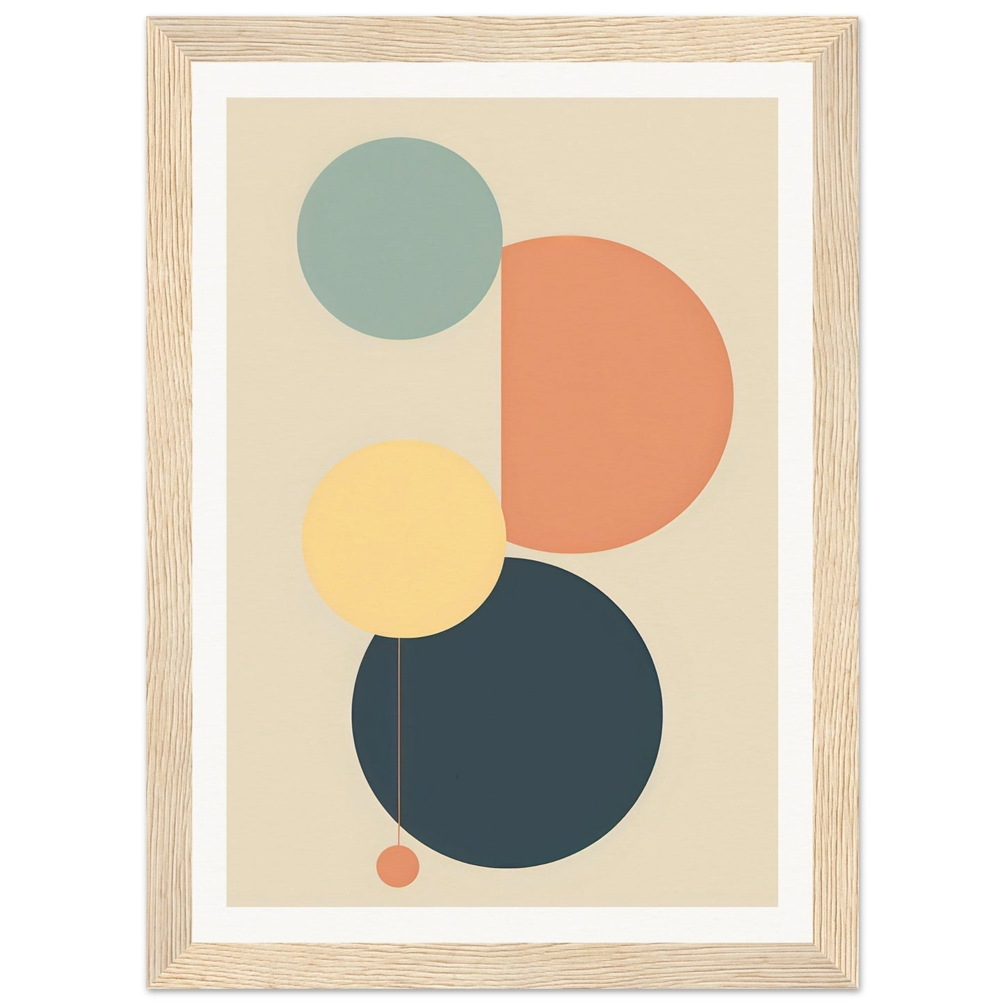 Abstract geometric composition featuring overlapping circles in muted colors.